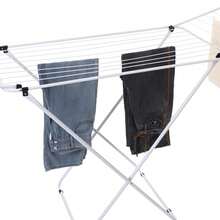 Tendedero de Ropa Plegable con Alas, Color Blanco, para Interior y Exterior, Gran Capacidad - Blanco - Ver 10