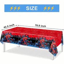 3pcs/1pc Cartoon Character Themed Tablecloth, Christmas Decoration Set, Tablecloth, Party Birthday Celebration Decor, Yard Use, Room Decoration, Perfect For Birthday Parties And Holiday Gatherings. Best Party Gift For Friends And Couples - Multicolor - View 3