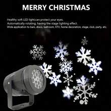 Lampu Proyeksi Kepingan Salju Natal USB – Lampu Malam Dekoratif Meriah yang Menampilkan Pola Kepingan Salju yang Menciptakan Suasana Bersalju. Mudah Digunakan dan Sempurna untuk Liburan; Pilihan Ideal untuk Natal, Halloween, Thanksgiving, atau Ulang Tahun. - Proyektor Kepingan Salju - View 3