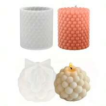 2pcs Premium 3D Foam Candle Silicone Molds - Suitable For DIY Handmade Spherical Resin Crafts, Easy Release, Durable Design, Perfect For Home Decor And Handmade Candles, Candle Molds - Foam - View 6