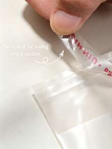100pcs Transparent Self-Sealing Plastic Bags, Multiple Sizes Reusable Polyethylene Bags With Hanging Holes, Jewelry Display Packaging Bags, Gift Packaging Bags, Gift Storage Bags - Multiple Styles - View 8