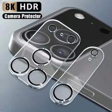 1 قطعة فيلم حماية عدسة الكاميرا عالي الدقة متوافق مع Apple Duo/18 Pro Max/18 Pro/17 Pro Max/17 Pro/17، ملصق حماية العدسة، وسادة حماية العدسة، مقاوم للخدش ومقاوم للسقوط ومقاوم للماء، فيلم حماية عدسة من الزجاج المقسى بصلابة 9H، وضوح عالي، زجاج متين، مقاوم للخدش ومقاوم للسقوط، خالي من الفقاعات، سهل التركيب، تغطية كاملة، التصاق قوي، فيلم حماية عدسة الكاميرا - شفاف - مشاهدة 3
