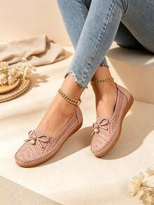 Women's Textured Pattern Fashion Pleated Comfortable Breathable Outdoor Spring/Summer - Baby Pink - View 11