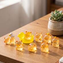 8pcs Cute Jellyfish & Capybara Shoe Charms, Japanese Style DIY Clog Shoe Buckle Set, Birthday Party Favors And Gifts, Suitable For Dates And Parties - Yellow - View 3