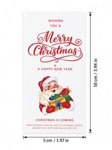 50 Buah Stiker Segel Kado Natal, Label Selamat Natal, Dekorasi Pembungkus Kado Liburan Meriah, Segel Kemasan Perekat, Perlengkapan Kotak Suvenir Pesta - MultiWarna - View 5