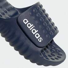 Sandalias Adidas Adissage Azul Marino Chanclas Ajustables Masaje Ligeras Deporte Baño Descanso Huaraches Antideslizantes - Azul - Ver 4