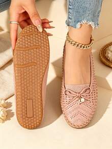 Women's Textured Pattern Fashion Pleated Comfortable Breathable Outdoor Spring/Summer - Baby Pink - View 6