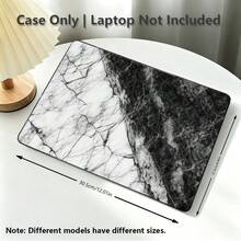 1pc Protective Case, Black And White Marble Pattern UV Printed, Laptop Protective Sleeve, Minimalist Lightweight Durable Protective Case Suitable For 13-Inch Neo Laptop Protective Case A3404 Model/ Air Pro 13.3 13.6 14.2 15.3 16.2 Inch/ Matebook D14/D16 - View 5