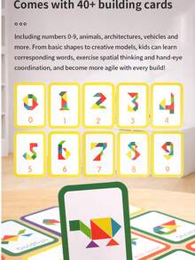 Children's Magnetic Tangram Geometric Magnetic Stickers Intelligence Puzzle Kindergarten Educational Teaching Aid Educational Magnetic Toy - Multicolor - View 11