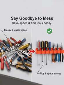 Wall-Mounted Tool Organizer Set - Garage Tool Rack For Screwdrivers And Pliers - Space-Saving Workshop Storage Storage And Organization - Multicolor - View 6