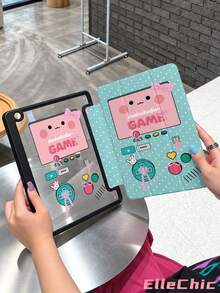 1pc Game Theme Illustration Double-Sided Paint Acrylic Transparent Crystal Back Cover Shockproof Protective Case Support Sleep & Wake-Up Function Compatible With IPad (A16) 11 Inch,7/8/9th(10.2-Inch),Galaxy Tab S7/8/9,Birthday And Holidays. - Multicolor - View 5