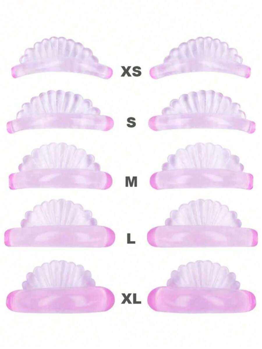 5 Pairs Silicone Eyelash Extension Pads, Eyelash Perming Pads With Sunflower Edge, Eyelash Perming Tool - Multicolor - View 1
