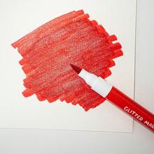 SASPOO 60/48/36/24/12 Colors Glitter Markers, Colorful Markers, Coloring Markers Set, Suitable For Painting, Illustration, Handicrafts, Back To School Season For Coloring Books And Other DIY Projects, Applicable To Paper, Fabric, Wood, Rock, Plastic, Glass, Ceramic, Pumpkin, Metal, Etc., Easter, Thanksgiving, Halloween, Christmas Gifts And Supplies - Multicolor - View 6