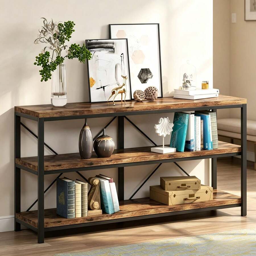 Sofa & Console Tables - Brown - View 1
