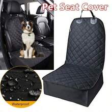 Dog Car Seat Cover, Waterproof Front Seat Protector, Suitable For Dogs And Cats, Scratch-Resistant Quilted Car Seat Cover, Pet Car Interior Accessories, Suitable For Women, Puppy Travel Essentials, Keep Seats Clean, Suitable For Sedans And SUVs - Black - View 3