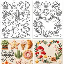 Animal Pre-Printed Water-Soluble Embroidery Stabilizer Pattern, For Clothing DIY, Washable Transfer Paper For Hand Sewing And Embroidery Beginners - A392 - View 15