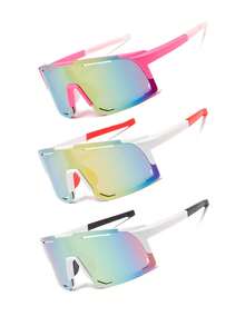 1 Pair All-In-One Sports Running Hiking Cycling Outdoor Windproof Large Frame Glasses - Multicolor - View 5