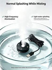 Home Use Mist Maker With Color Light, Water Landscape Decoration, Witch Cauldron Fog Machine, Living Room Fish Tank Mist Maker, Indoor Desktop Fountain Mist Machine, Halloween Gift - A - View 9