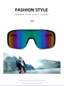 1 Pair Outdoor Hiking Cycling Sports Glasses, Day & Night Running Climbing Glasses, Unisex Oversized Frame, Running, Cycling, Camping - Multicolor - View 7
