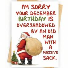 1PC-Fun Christmas Birthday Card With Envelope Merry Christmas Card Funny Christmas Card For Friends And Couples Perfect Christmas Gift For Anyone - Single Piece - View 7