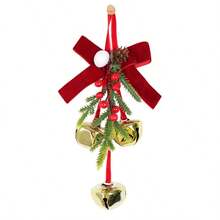 1pc Bowknot Christmas Ball Bell Hanging Ornament, High-End Christmas Door Decoration - Multicolor - View 6