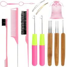 Dreadlocks Tool,Dreadlocks Crochet Hook And Interlocking Tools Latch Hook Crochet Needle Set For Braiding, Locs, Dreadlocks And Passion Twist Extensions - View 1