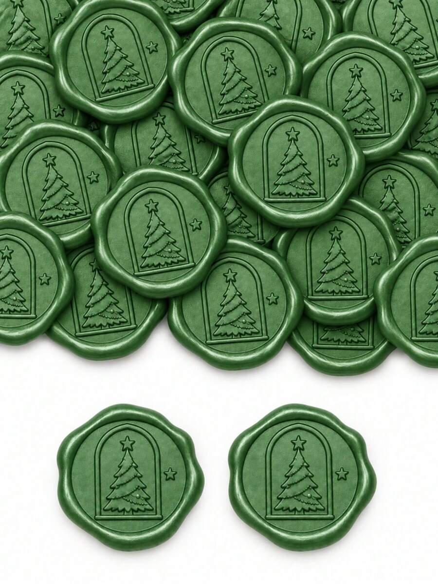 20/30/60pcs Christmas Wax Seal Stickers, Invitation Envelope Seal Stickers, Self-Adhesive Wax Seal Stickers, Suitable For Christmas, Party, Envelope, Gift Packaging