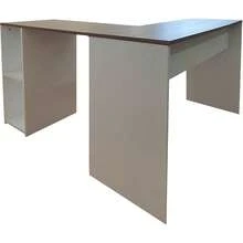 Office Desk - White (Absolute)/Brown (Neo Walnut) - View 7