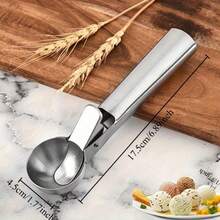 SOKANY Stainless Steel Ice Cream Scoop, Fruit Ball Digger, One Press ...