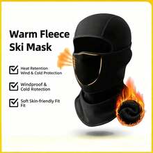 Windproof Warm Ski Motorcycle Face Mask Full Face Balaclava Unisex Cold Weather Riding Gear Winter Sports Adjustable Fit Windproof Fabric No Electricity Required Skiing Snowboarding Motorcycle - A - View 3