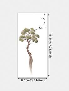 1pc Temporary Tattoo Sticker, Lone Tree & Flying Birds Pattern, Realistic Tattoo Design, Suitable For Daily Wear, Bachelorette Party Favors, Music Festivals, Games, Graduation Gifts, Lasts 3-5 Days - Multicolor - View 6