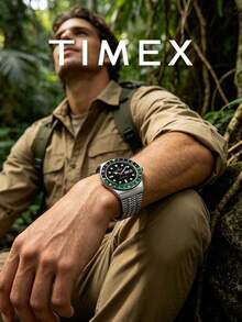 Timex Men's Quartz Watch, Sports Style, Round Dial, Stainless Steel Expandable Band, Date Display, Casual Dress Watch, Daily Wear, Holiday Gift, Suitable For Men - Silver - View 5