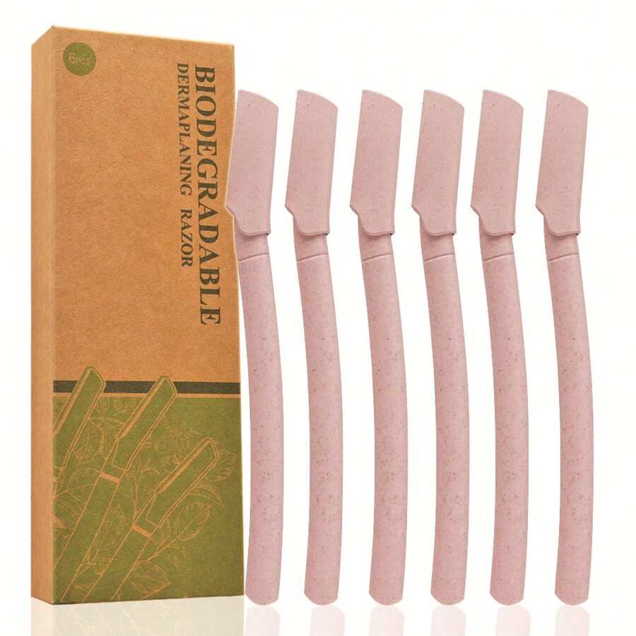 6pcs Women Face Eyebrow Razor, Facial Hair Removal Razors, Multi-Purpose Disposable Eyebrow Trimming Tools ,Hair Products And Accessories For Barber Salon Beauty Travel Essentials