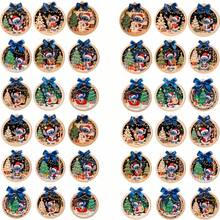 BUTTBILL Hot-Selling Recommended Stitch Theme Decorative Hanging Ornament, New Creative Christmas Decoration Wooden Stitch Pendant For Christmas Tree, Yard, Home, Party, Cute - Multicolor - View 8