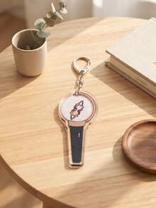 1PC/6pcs K-Pop LightstickCollection Aesthetic Acrylic Keychains, Korean Pop Idol Group Lightstick Cartoon Series Irregular Pattern Pendant, Backpack And Car Key Accessories, K-Pop Fans, Korean Pop Stans And Idol Support Enthusiasts Gift - Multicolor - View 10