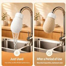 11pcs Set (10pcs Filter Cartridges + 1pc Strap) High Density Non-Woven Fabric Faucet Filter Cartridges, Disposable Faucet Filter Cotton Bags, Easy Installation Filtration, Universal Kitchen Sink Filter Bags, Anti-Splash Faucet Filter Covers, Filter Mud, Rust And Impurities, Home Bathroom Water Purification Accessories - Multi-color - View 3