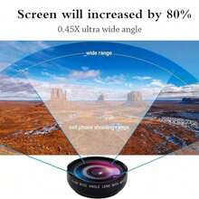 Universal Clip-On Professional 0.45X Ultra Wide Angle Macro 2-In-1 Phone Lens - I - View 6