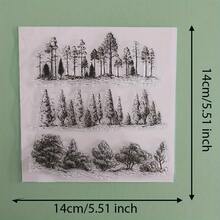 Stempel Silikon Pohon Transparan, Pola Lanskap Hutan Klasik, Segel Karet Transparan untuk Kerajinan Dekoratif DIY, Scrapbooking, Jurnal, Pembuatan Kartu - DS-1 - View 8