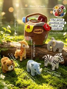 1pc Unisex Baby Tree House Storage Doll, Built-In Bell, Crinkle Paper, Squeaker And Mirror, Sensory Development Doll For Infants, Suitable As Newborn Gift - Multicolor - View 3