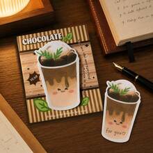 Ins Cartoon Beverage Sticky Notes, Student Reusable Memo Pads, Cute Highly Attractive Stationery Decoration, Multi-Use - A - View 7