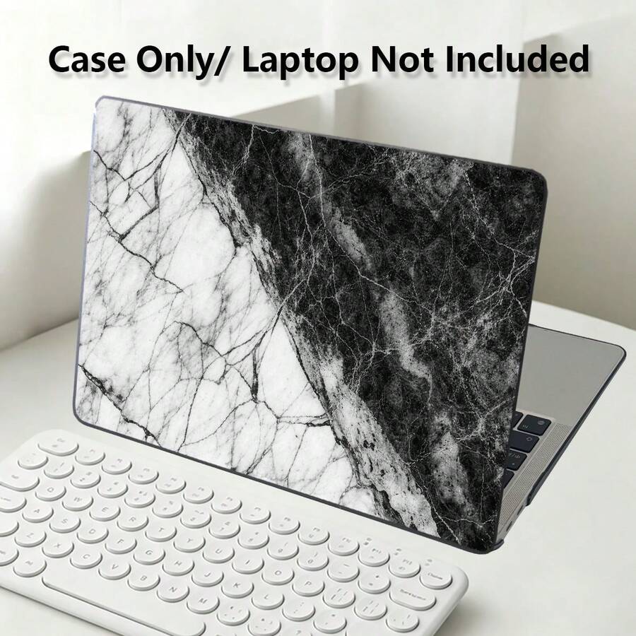 1pc Protective Case, Black And White Marble Pattern UV Printed, Laptop Protective Sleeve, Minimalist Lightweight Durable Protective Case Suitable For 13-Inch Neo Laptop Protective Case A3404 Model/ Air Pro 13.3 13.6 14.2 15.3 16.2 Inch/ Matebook D14/D16 - View 1