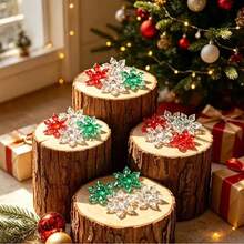 100/300Pcs Fake Snowflake Table Confetti Vase Fillers, Artificial Snow Table Scatters DIY Craft Decor For Christmas, New Year, Winter Wedding & Home Party - Multi-pack - View 5