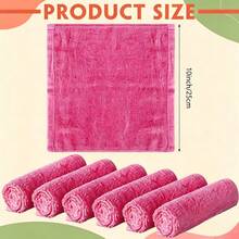 Face Towels 48/6/12/24pcs, Ultra Soft Skin-Friendly Sensitive Skin Face Cloths, 10x10/12x28 Inch Small/Large Face Towels, Reusable Washable Makeup Remover Cloths, Easy Rinse Multi-Color Facial Cleansing Towels - Pink - View 2