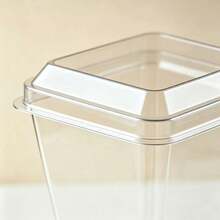 50/24/12/10pcs 5oz Square Dessert Containers With Lids, Suitable For Home Kitchen, Outdoor, Wedding, Birthday, New Year Party And Other Occasions - Transparent - View 5