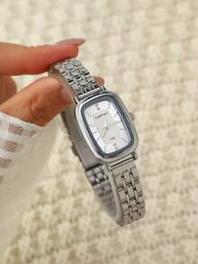 CARYINO-Women's Classic Fashion Small Square Watch, Sunburst Gradient Minimalist Dial, Designer Strap, Can View Time, Suitable For Daily, Holiday, Party, Wedding, Back To School, Christmas, Thanksgiving, Halloween, Easter And Other Occasions, Best Gift For Women - one-size - View 8