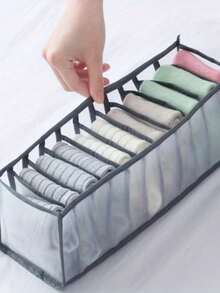 1pc Foldable Fabric Underwear Storage Box, 11-Compartment Multi-Function Organizer, Suitable For Socks, Bras And Clothing, Fit For Closet, Cabinet, Shelf And Home Storage - Multicolor - View 10