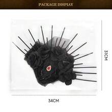 Upgraded One-Piece Molded Headband, European And American Halloween Vintage Gothic Queen Costume Accessory - Black - View 6