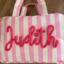 CFUNIQ Personalized Expandable Toiletry Bag,Custom Foldable Makeup Bag With Name,Hanging Travel Makeup Bag,Monogram Toiletry Bag,Wedding Gifts - Multicolor - View 2