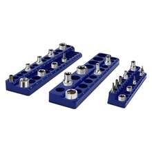 3PCS Magnetic Socket Organiser, 68 Sockets Holder Kit, Socket Wrench Rail Magnetic Socket Wrench Holder, Socket Storage Socket Wrench Set Holder For W - QCJLAS-000200@Color - View 1