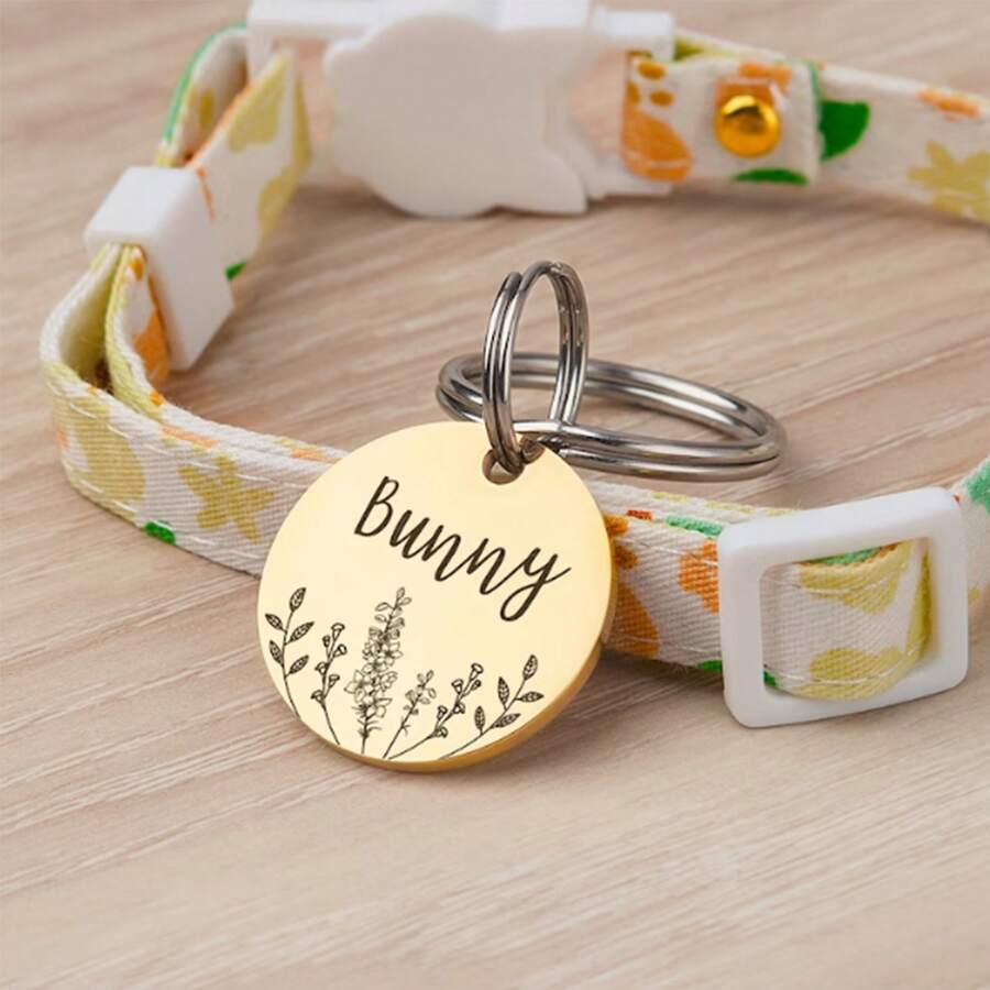 Custom Pet Engraved Personalized Pet ID Tag, Engraved Name Collar Bone Tag, Stainless Steel Engraved Dog Tag, Cat Tag Pendant - Multicolor - View 1